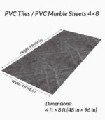 PVC Marble Sheets KL8146 decorative dark marble wall panel