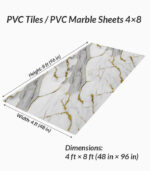 PVC Marble Sheets KN8001T decorative marble wall panel with dramatic veining