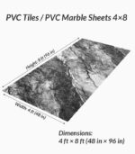 PVC Marble Sheets KS3041A decorative white marble wall panel with gray veins