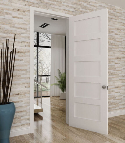 Shaker 5 Panel Door Solid Core modern interior shaker panel door
