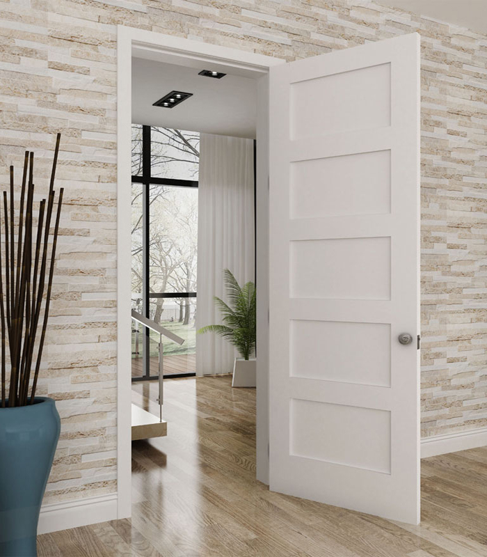 Shaker 5 Panel Door Solid Core modern interior shaker panel door