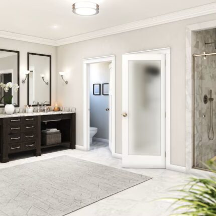 Shaker Glass 1 Lite Door modern interior glass panel door