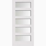 Shaker Glass 5 Lite Door interior door with horizontal glass panels