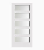 Shaker Glass 5 Lite Door interior door with horizontal glass panels