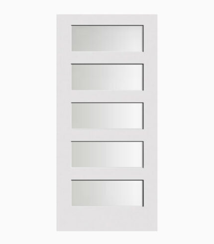 Shaker Glass 5 Lite Door interior door with horizontal glass panels