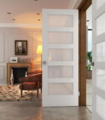 Shaker Glass 5 Lite Door interior door with horizontal glass panels