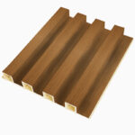 decorative WPC wall panel LK3006 walnut tone interior wall panel design