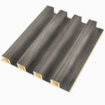 decorative WPC wall panel LK6023 graphite gray wood texture interior wall panel