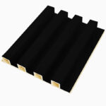 decorative WPC wall panel M1152 matte black interior wall panel design