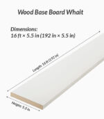 Wood Base Board White 16 ft × 5.5 in decorative wall base molding