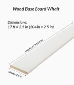 Wood Base Board White 17 ft × 2.5 in decorative wall base molding